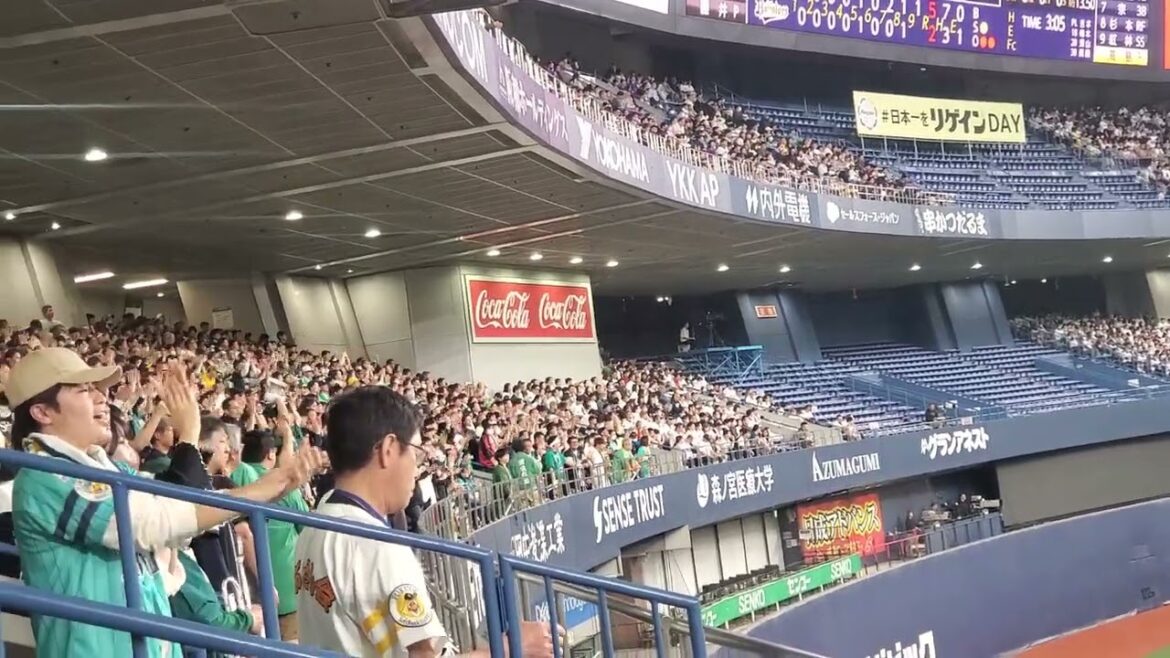 20240329　再び、打者は緒方理貢！【3文字選手の関西限定ｺｰﾙ】福岡ｿﾌﾄﾊﾞﾝｸﾎｰｸｽ　9回表@京ｾﾗﾄﾞｰﾑ大阪･ﾚﾌﾄ外野下段 開幕戦