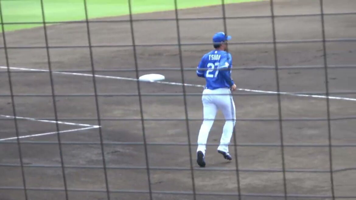 中日ドラゴンズ 野中天翔投手 1回 投球 津田啓史選手が好フィールディングを魅せるシーンも VS くふうハヤテベンチャーズ 2024/8/2 愛鷹球場