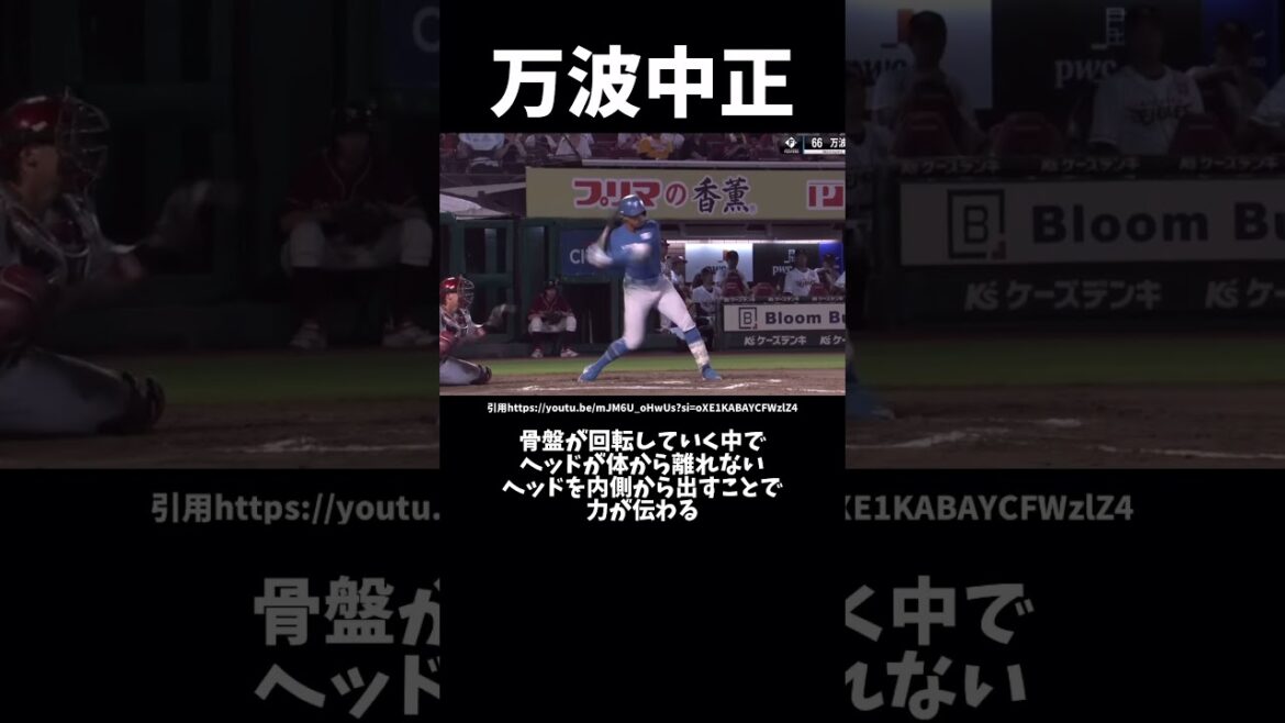 万波中正の飛距離を出す秘訣とは#日本ハムファイターズ #万波中正#バッティングフォーム