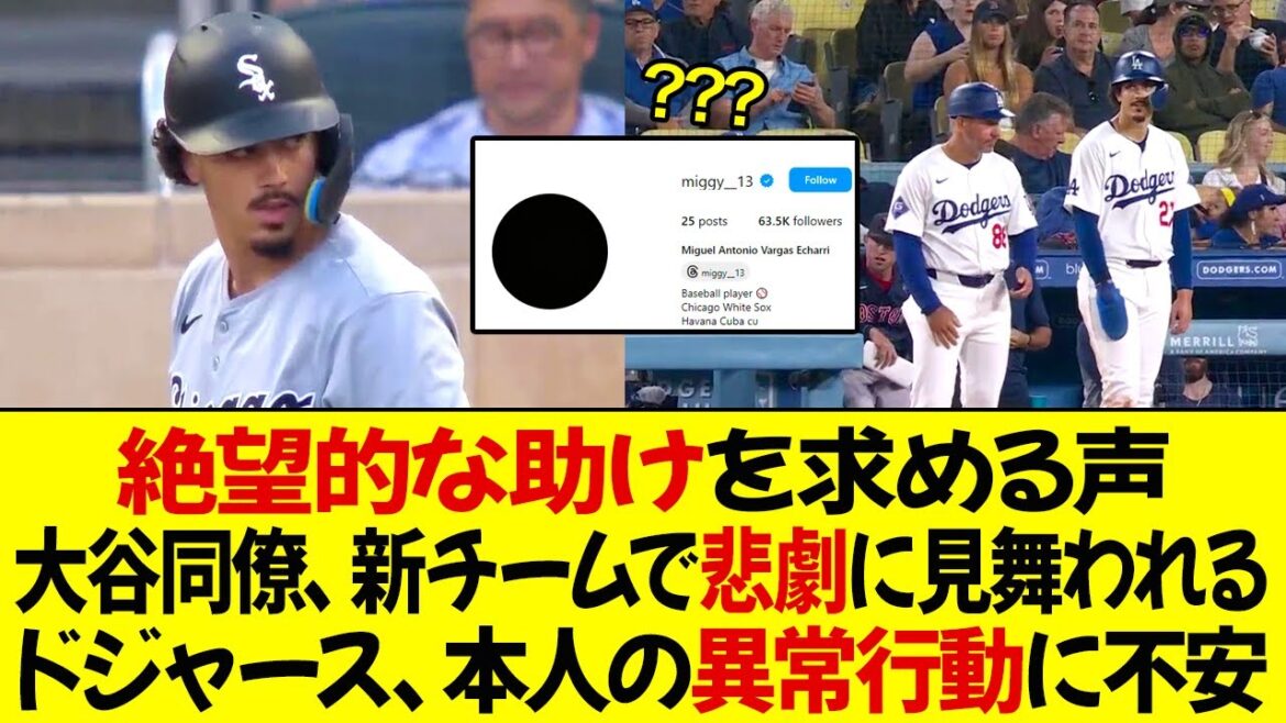大谷同僚、新チームで悲劇に見舞われる ! ドジャース、本人の異常行動に不安 ! 絶望的な助けを求める声、ネットコミュニティを悲しませる !