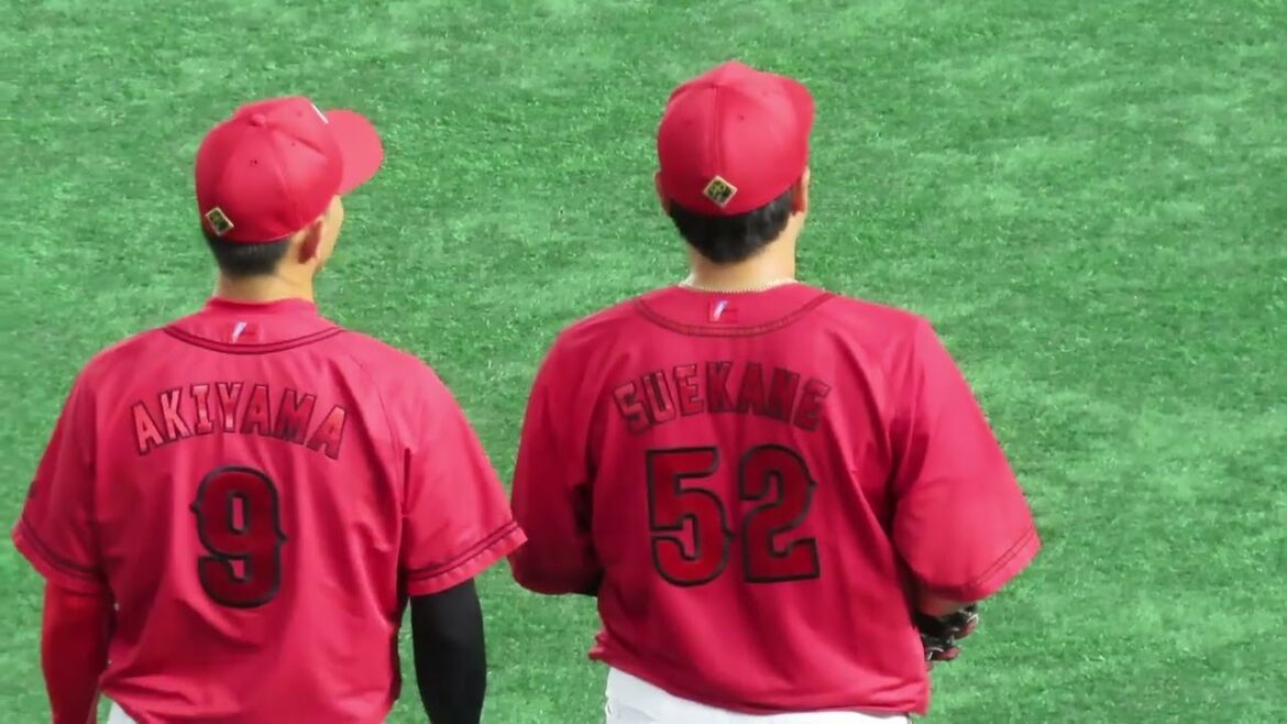 末包選手まさかの⁉️秋山さんフォローに行く　対読売ジャイアンツ 2024.8.8