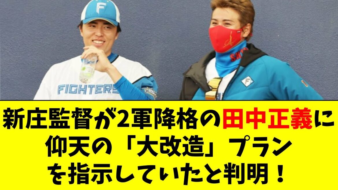 【日ハム】新庄監督が２軍降格の田中正義に、仰天の改造指令