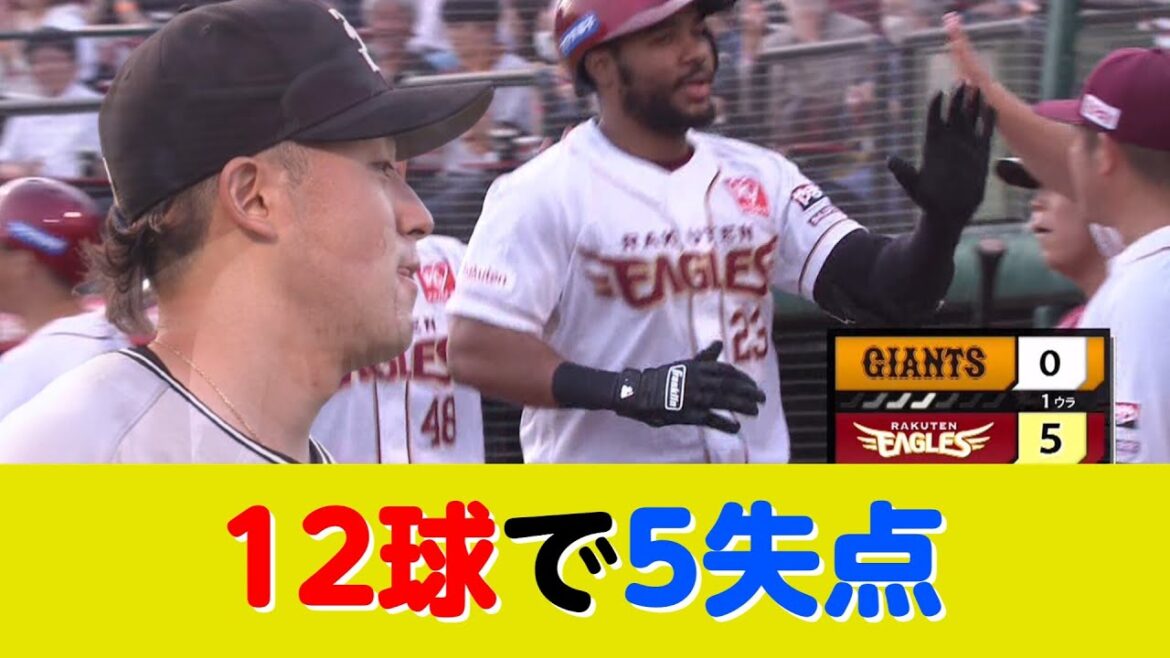巨人・堀田賢慎、初回12球で5失点の炎上