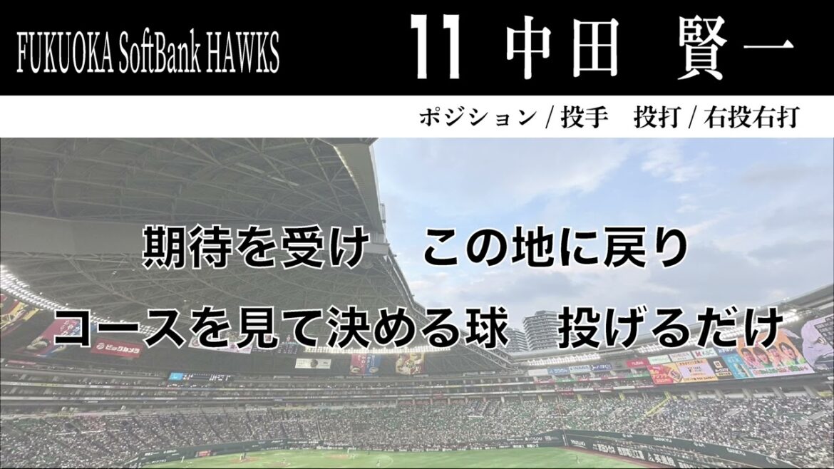 【ホークス】11中田賢一応援歌【夏色花梨】