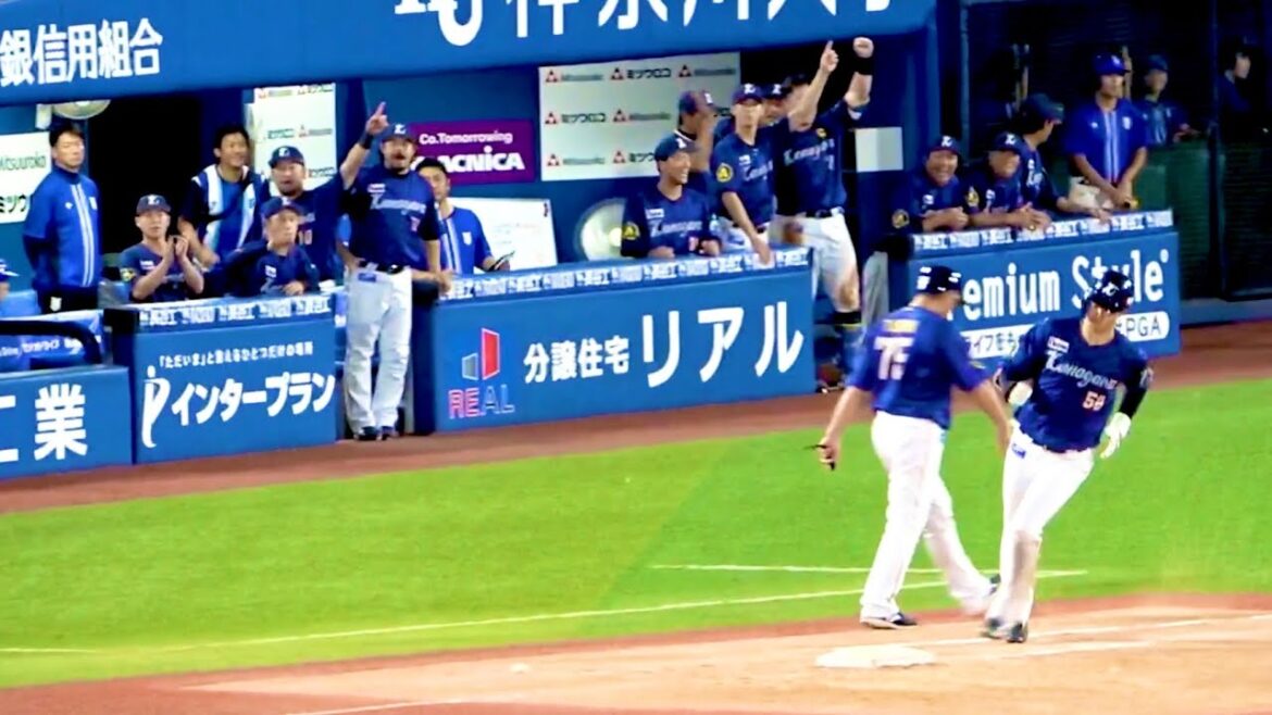 【今季1号】梶原昂希『ライトスタンドへ同点ホームラン』 横浜DeNAベイスターズ 2024/8/9