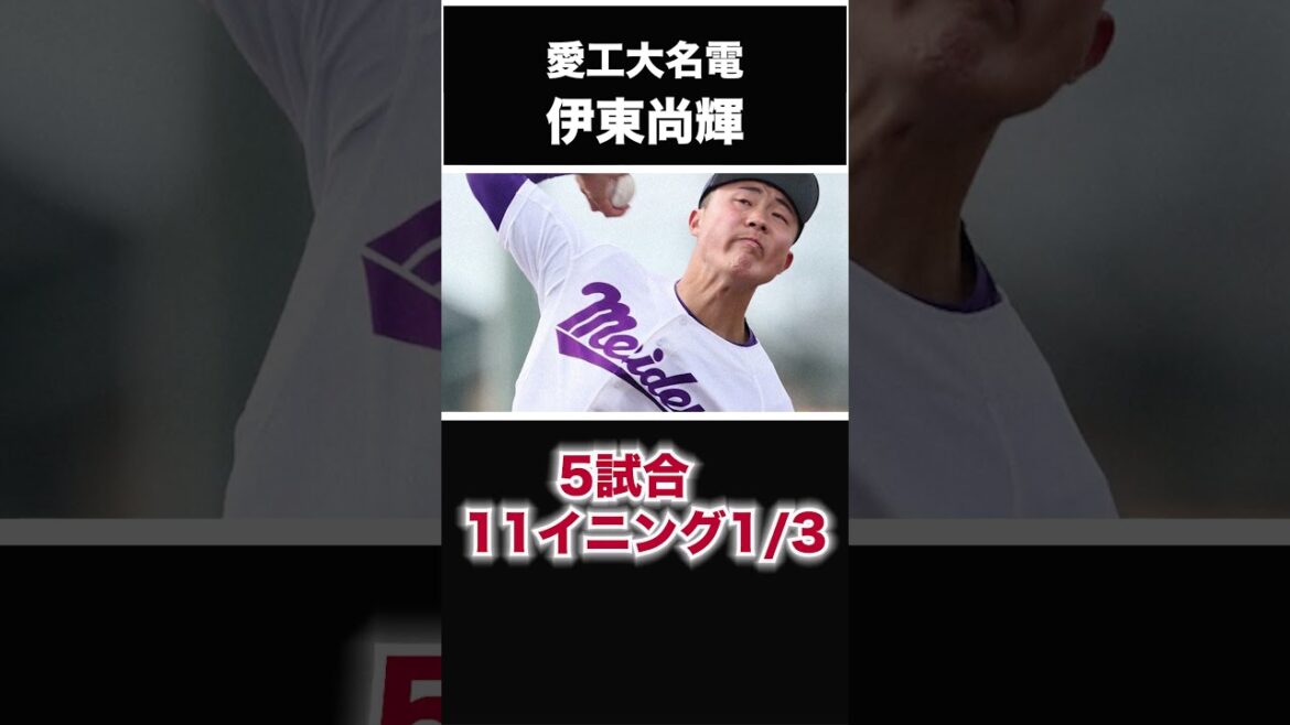 【中日ドラゴンズ】2024年 ドラフト候補！ ＜愛工大名電高校＞ 伊東尚輝 投手 愛知県内でも屈指の好投手！ 春の選抜で報徳学園を封じ込めるも、今夏季大会は登板なし！ #shorts