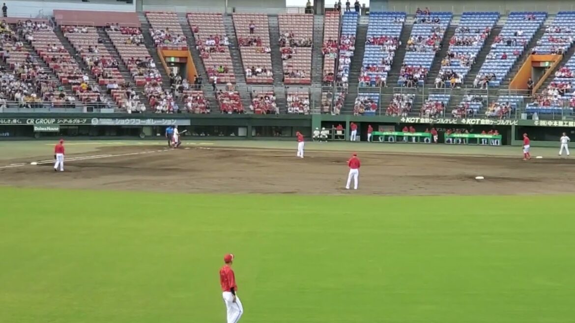 20240726　打者は遠藤成！ﾌｧｰﾑ公式戦で流れる【ヒッティングマーチ2番(野手汎用応援歌)】　1回ｳﾗ　阪神ﾀｲｶﾞｰｽ2軍@岡山･倉敷ﾏｽｶｯﾄｽﾀｼﾞｱﾑ［ｳｴｽﾀﾝ･ﾘｰｸﾞ 2軍戦］