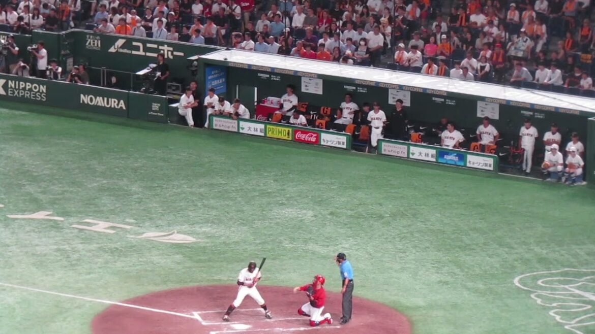 代打 立岡宗一郎の打席と巨人ベンチ（ 読売ジャイアンツ対 広島カープ 2024年8月6日）