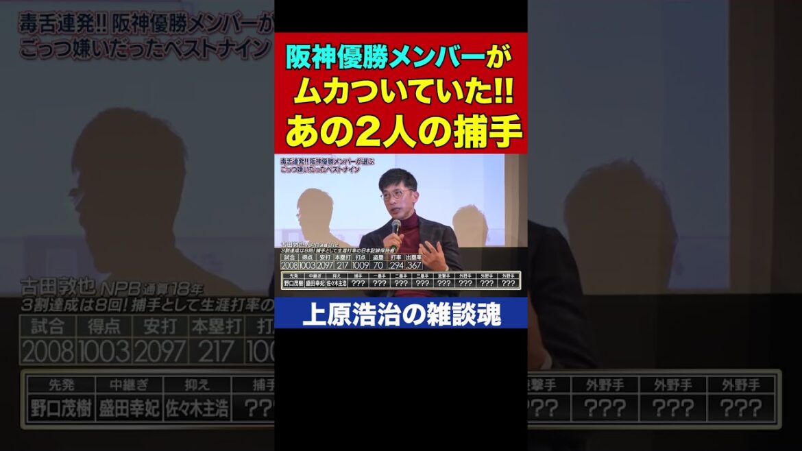 「ムカつく」連呼!矢野燿大さんをイライラさせた2人の捕手【上原浩治の雑談魂 公式切り抜き】 #Shorts 「ムカつく」連呼!矢野燿大さんをイライラさせた2人の捕手【上原浩治の雑談魂 公式切り抜き】 #Shorts