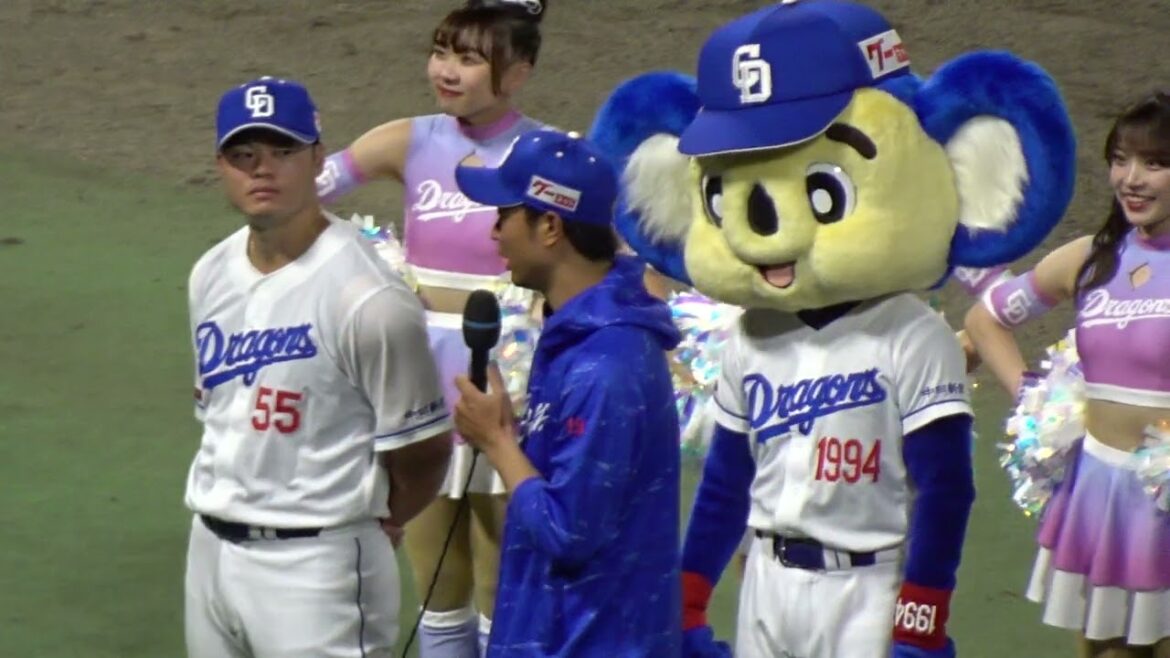 【2024/8/6長良川球場】中日ドラゴンズ　細川成也選手　髙橋宏斗投手　ヒーローインタビュー　岐阜長良川球場7年振り勝利