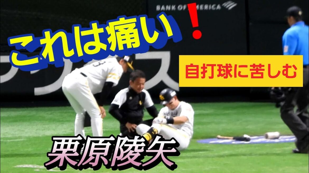【これは痛い❗】自打球に苦しむ栗原陵矢選手2024年8月12日#sbhawks