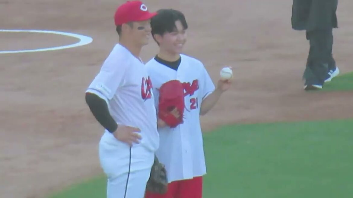 カープファンの鈴木福さん始球式へ⚾背番号「２９」ホーム用のユニホームを着用　投球前にマエケン体操で爆笑🤣