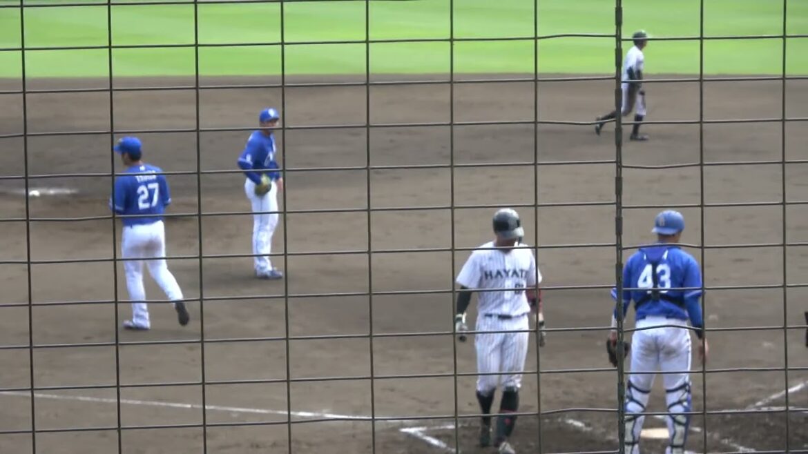 【味谷大誠選手が二盗阻止】くふうハヤテベンチャーズ 宜保優選手 第4打席 見逃し三振 VS 中日ドラゴンズ 近藤廉投手 2024/8/2 愛鷹球場