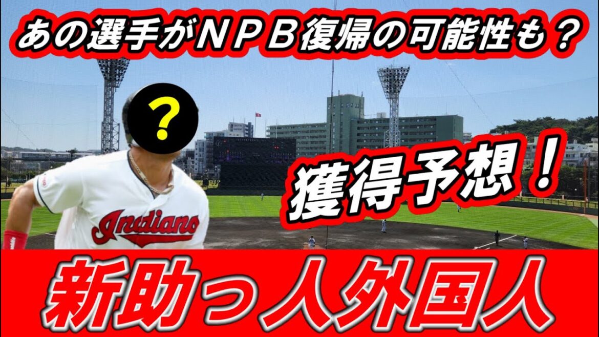 【新外国人】強肩強打のあの選手が日本球界復帰！？ロッテが獲得？それともセリーグ？【プロ野球】