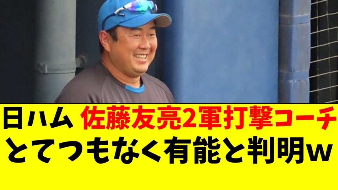 【日ハム】佐藤友亮コーチがあまりに有能すぎると話題にｗ