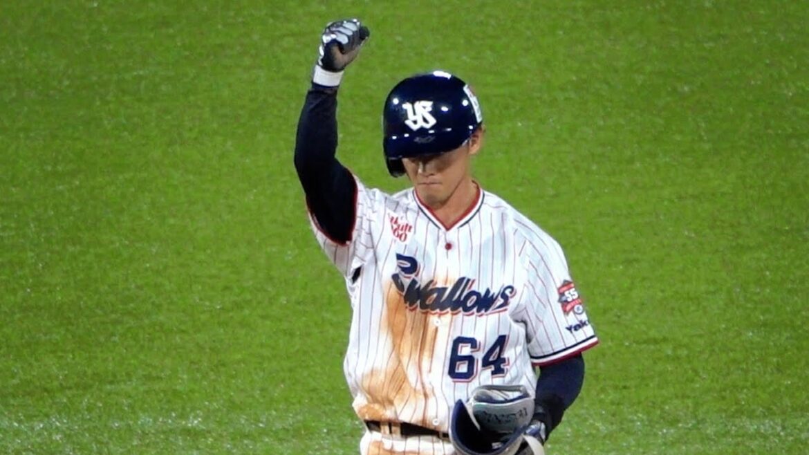 サヨナラ勝ち呼び込んだ岩田幸宏のツーベースを忘れない！ヘッドスライディングで2塁へ！そして村上宗隆のヒットで生還！プロ初ホームラン後の打席 東京ヤクルトスワローズ 2024/08/14