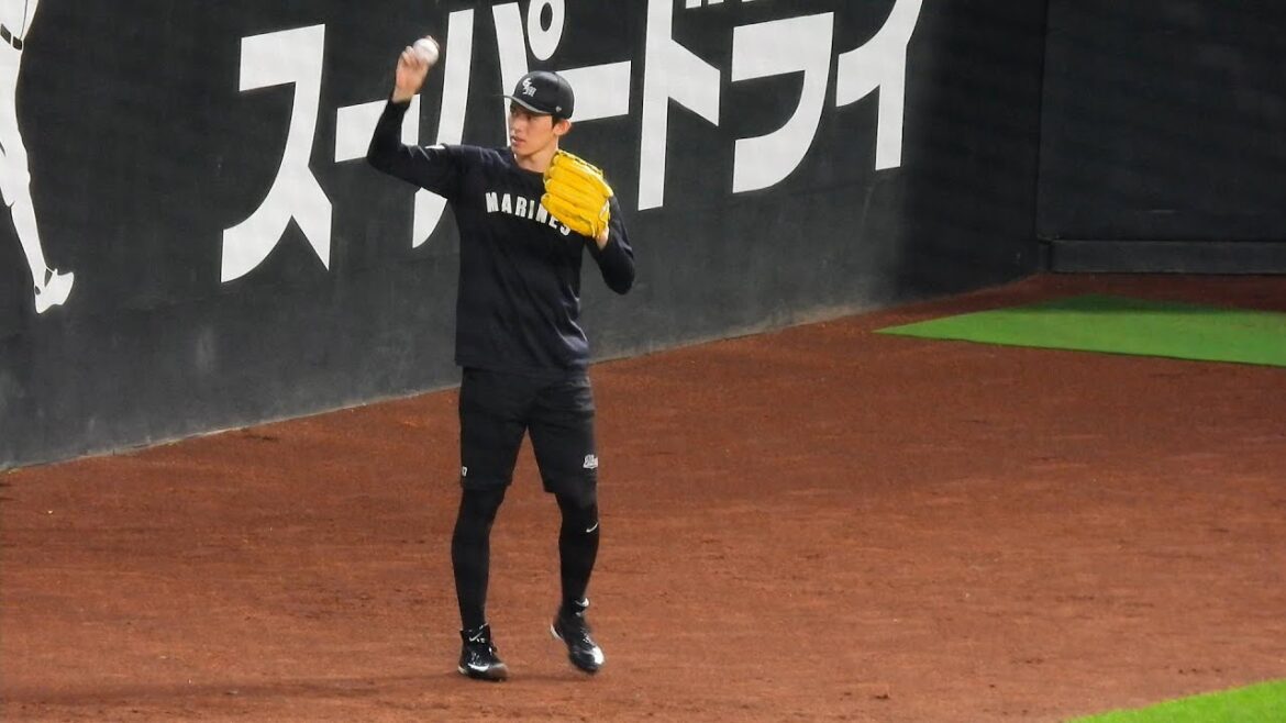 【20240814】佐々木朗希 試合前アップ [おまけ動画]