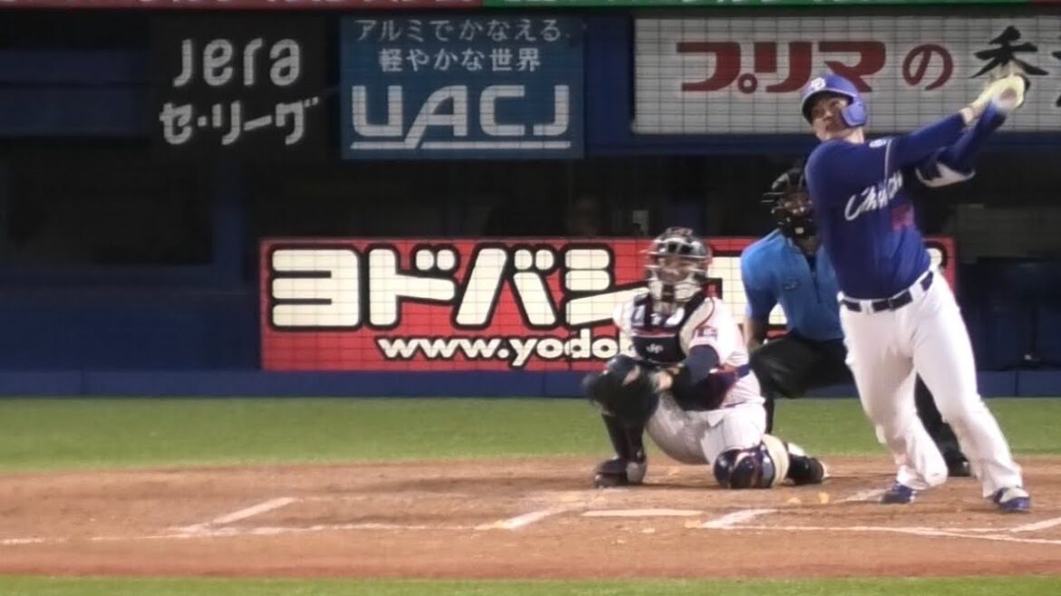 -2024.08.14-【NPB】４回表 石川昂弥 バックスクリーン横へ3号同点ソロ弾！ 中日ドラゴンズ（vs東京ヤクルト）
