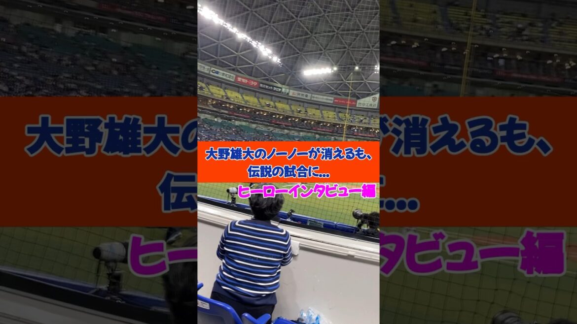 大野雄大のノーノーが消えるも、伝説の試合に...(ヒーローインタビュー編)