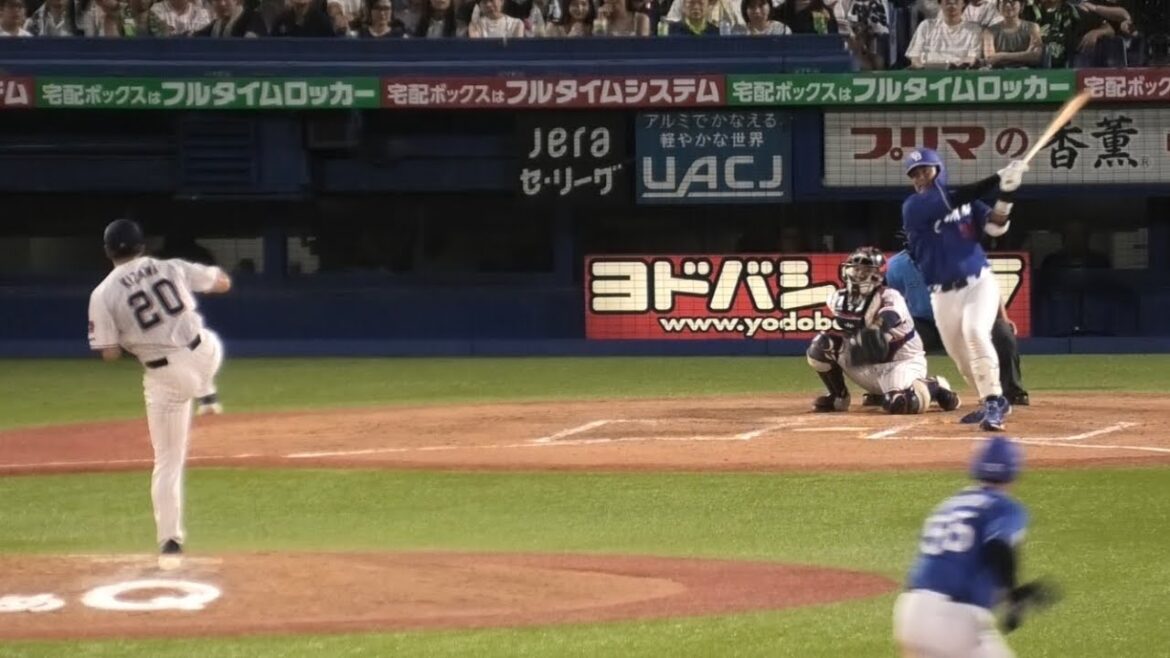 -2024.08.14-【NPB】８回表 木下拓哉 右中間へ試合をひっくり返す逆転タイムリー2点打！ 中日ドラゴンズ（vs東京ヤクルト）