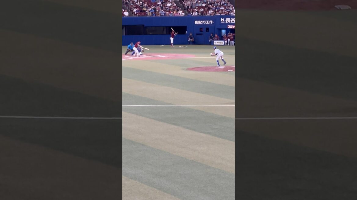 俺冷麺🚨打たれる😅あー🌈交流戦🌈ナゴヤドーム2024.6.9 楽天戦3-1勝🥰松葉好投、板山3安打🌈 ライトスタンドドラゴンズ応援　＃板山 #カリステ #松葉