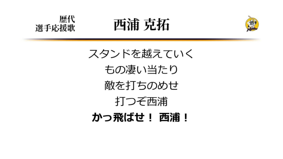 日本ハムファイターズ 西浦克拓 応援歌 ('98作) [MIDI]