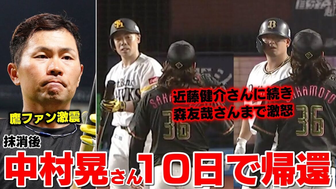 【話題】中村晃さんがぎっくり背中で抹消されて10日で帰還する件と坂本光士郎さんが近藤健介さんに続き森友哉さんまで激怒させてしまった件について