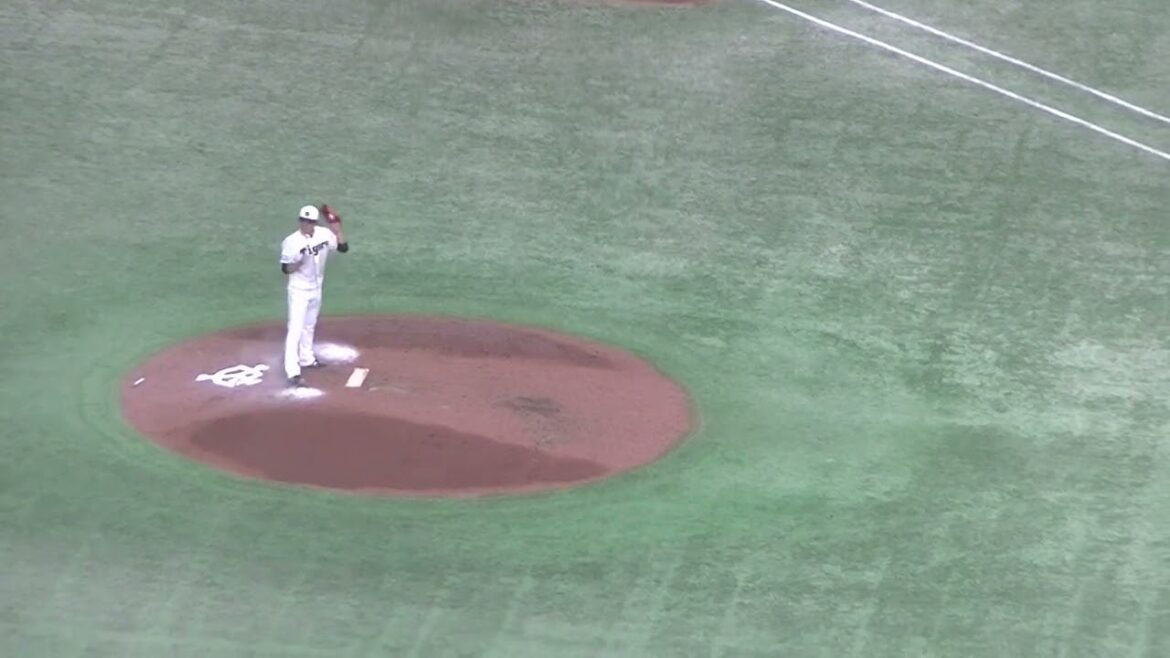 吉川尚輝を三振にとる西純矢〜読売ジャイアンツ対 阪神タイガース 2023年8月8日