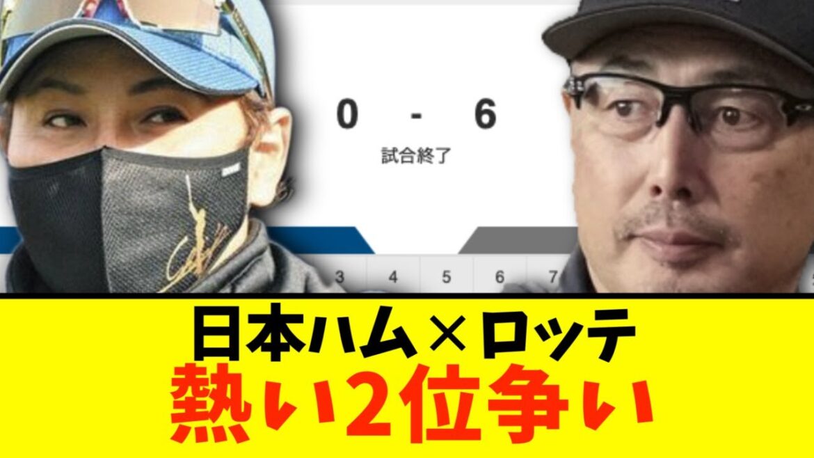 【日本ハム対ロッテ】ロッテが日本ハムに勝利し再び２位浮上！
