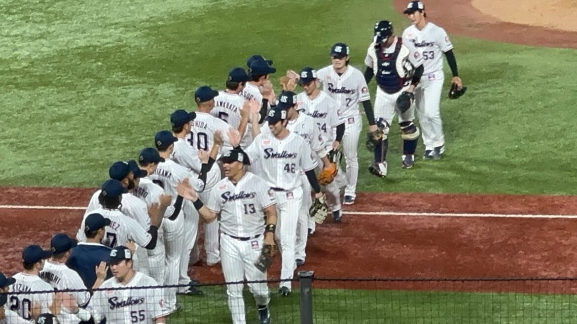 長岡秀樹のファインプレーで締めた！スワローズ勝利の瞬間！