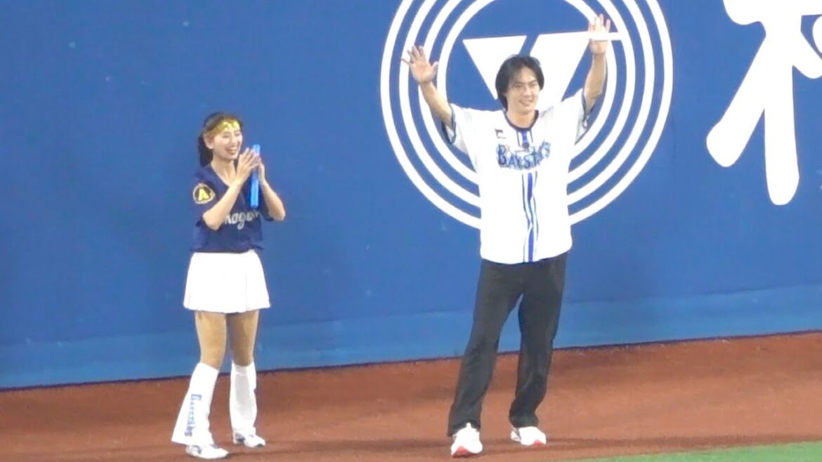 リレー対決にベイスターズOBチーム登場！石川雄洋・須田幸太・黒羽根利規 チアとのリレー対決 2024/08/17 ハマスタバトル diana