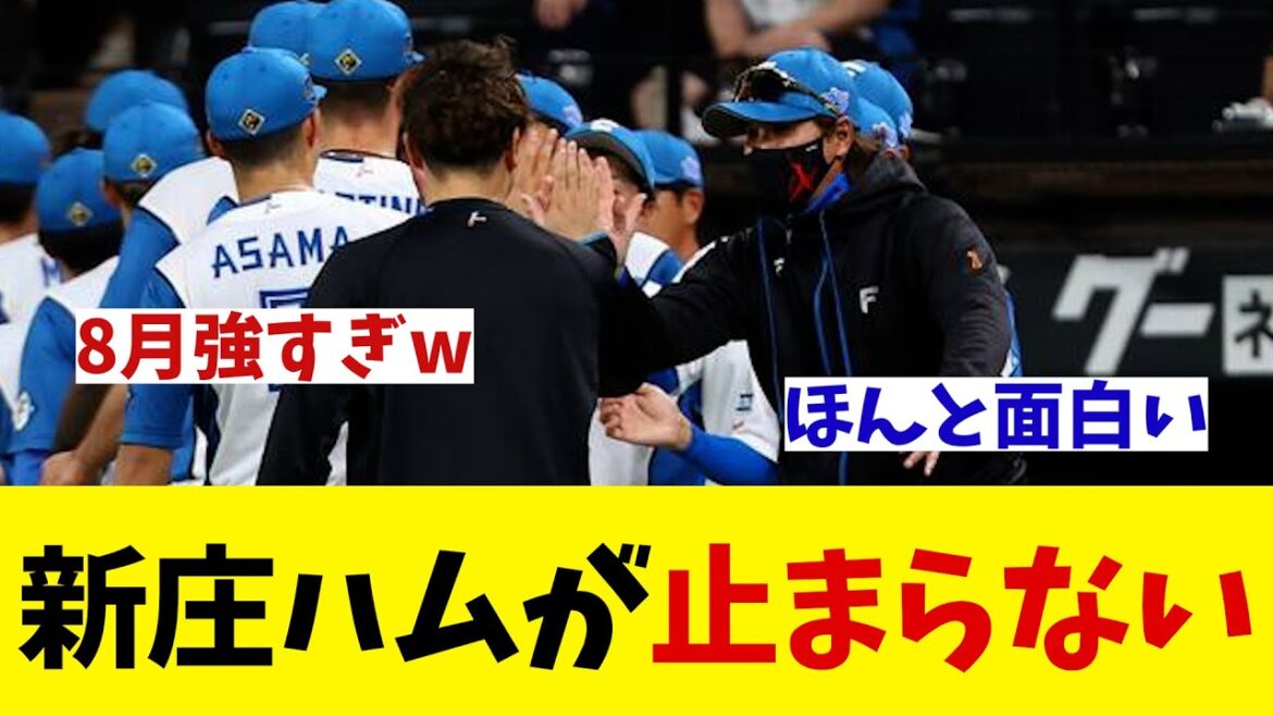 8月の新庄ハムが強すぎる件wwwww【野球情報】【2ch 5ch】【なんJ なんG反応】【野球スレ】