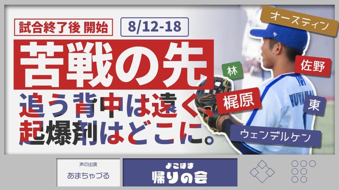 【参加型雑談】苦戦続くDeNA、上位を追うきっかけが欲しい【よこはま帰りの会】 【参加型雑談】苦戦続くDeNA、上位を追うきっかけが欲しい【よこはま帰りの会】