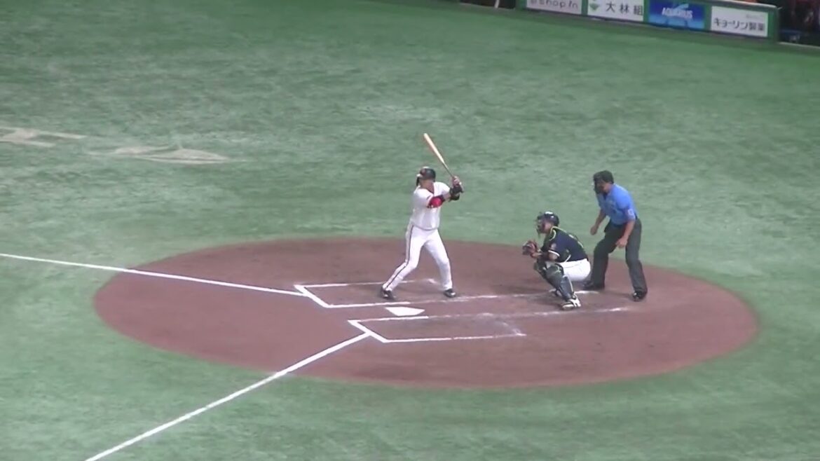 中山礼都の打球が胸に直撃 うずくまる木澤尚文（2024年8月3日読売ジャイアンツ対ヤクルトスワローズ）