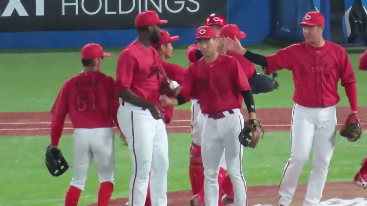 テイラー・ハーン9回登板⚾セカンド二俣のファインプレーでバック盛り上げ⤴️打者3人抑えゲームセット❗　対ヤクルトスワローズ2024.8.18