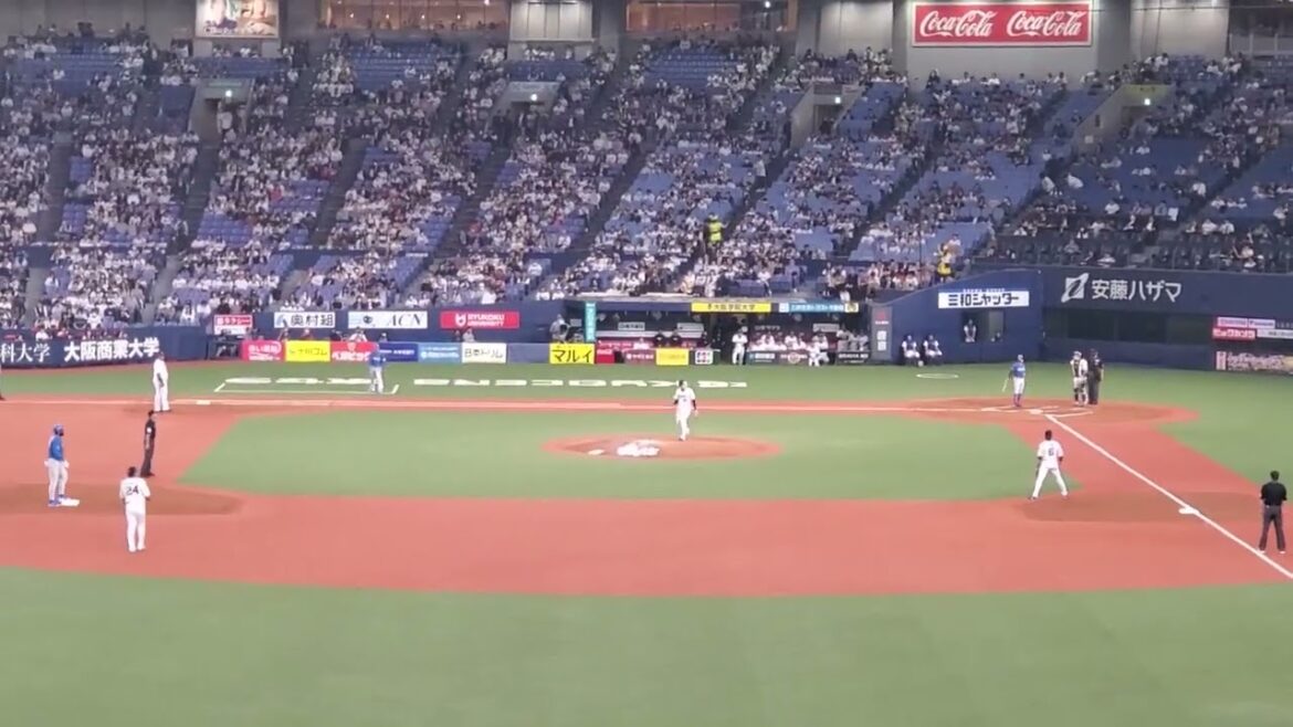 20240412　魅せろｽﾌﾟﾘﾝﾀｰ♪【五十幡亮汰 応援歌】　3回表　北海道日本ﾊﾑﾌｧｲﾀｰｽﾞ@京ｾﾗﾄﾞｰﾑ大阪･ﾚﾌﾄ外野下段