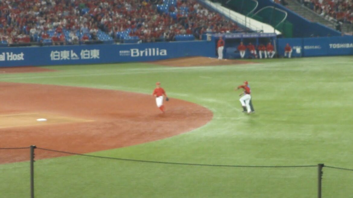 広島 二俣翔一 ナイスプレー　ヤクルト vs 広島　2024年8月18日(日) 神宮球場