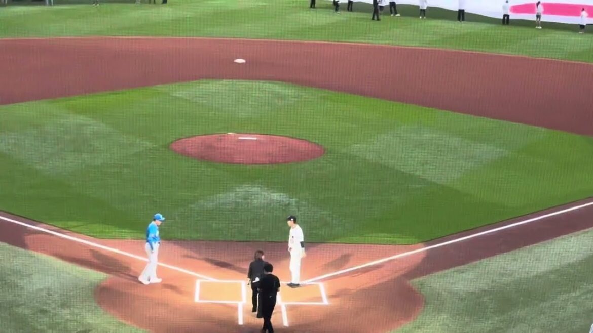 【7/24日韓OB戦】両監督入場 エスコンフィールド北海道
