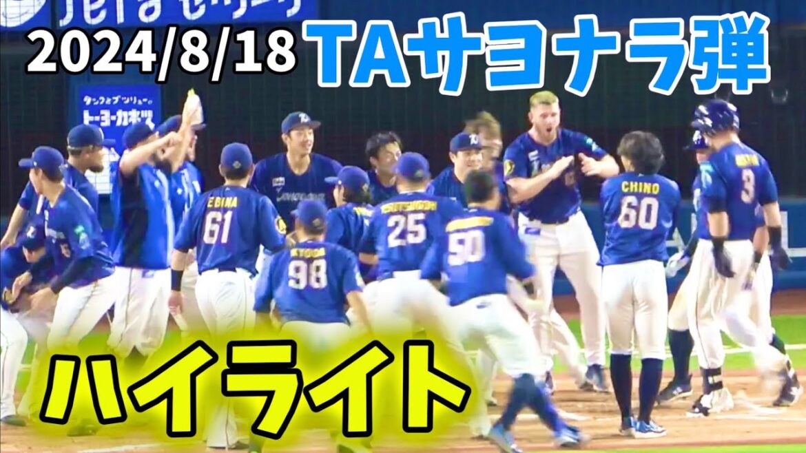 【ハイライト】梶原先制弾！オースティンサヨナラ弾！勝ち投手ウィック！ 横浜DeNAベイスターズ2024/8/18