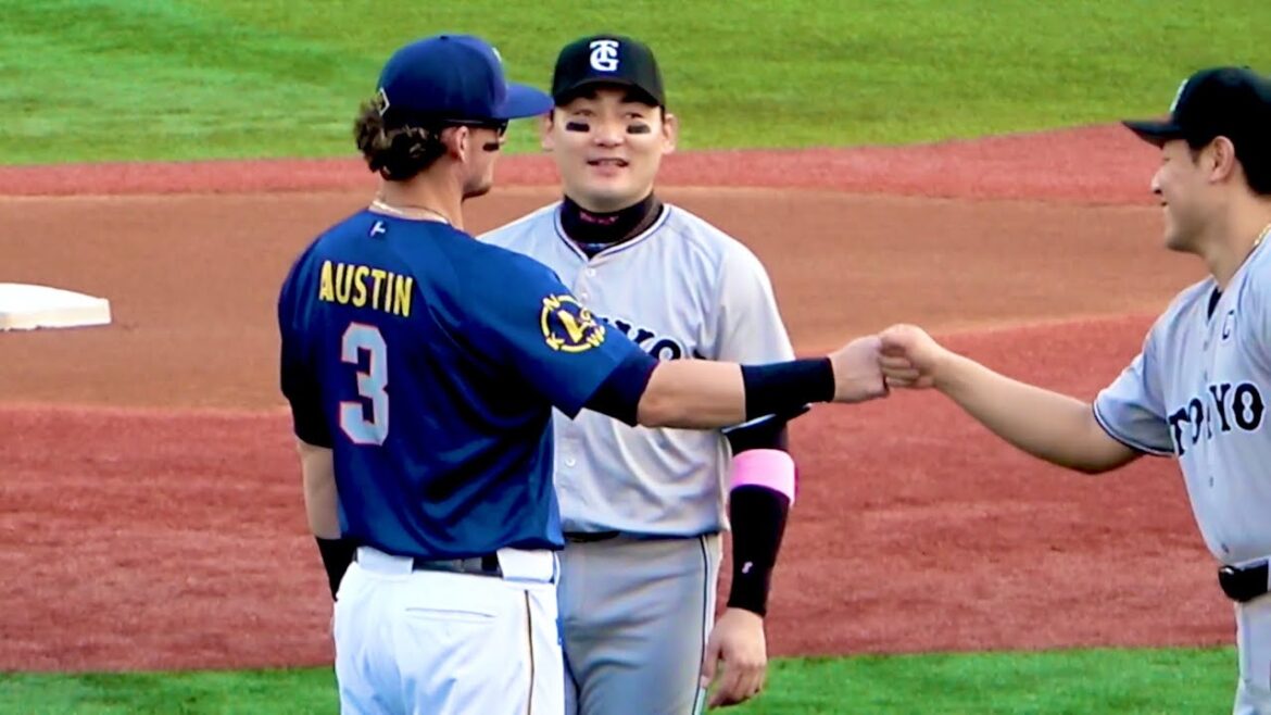 乱闘未遂翌日のオースティン！ 丸、岡本と仲良くおしゃべり！ 横浜DeNAベイスターズ 2024/8/18