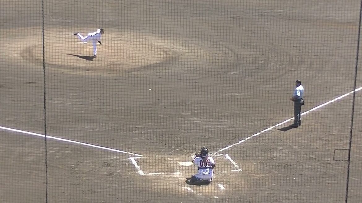 育成4年目 笠島尚樹の投球フォーム（ 読売ジャイアンツ3軍 対 法政大学 2024年8月17日）