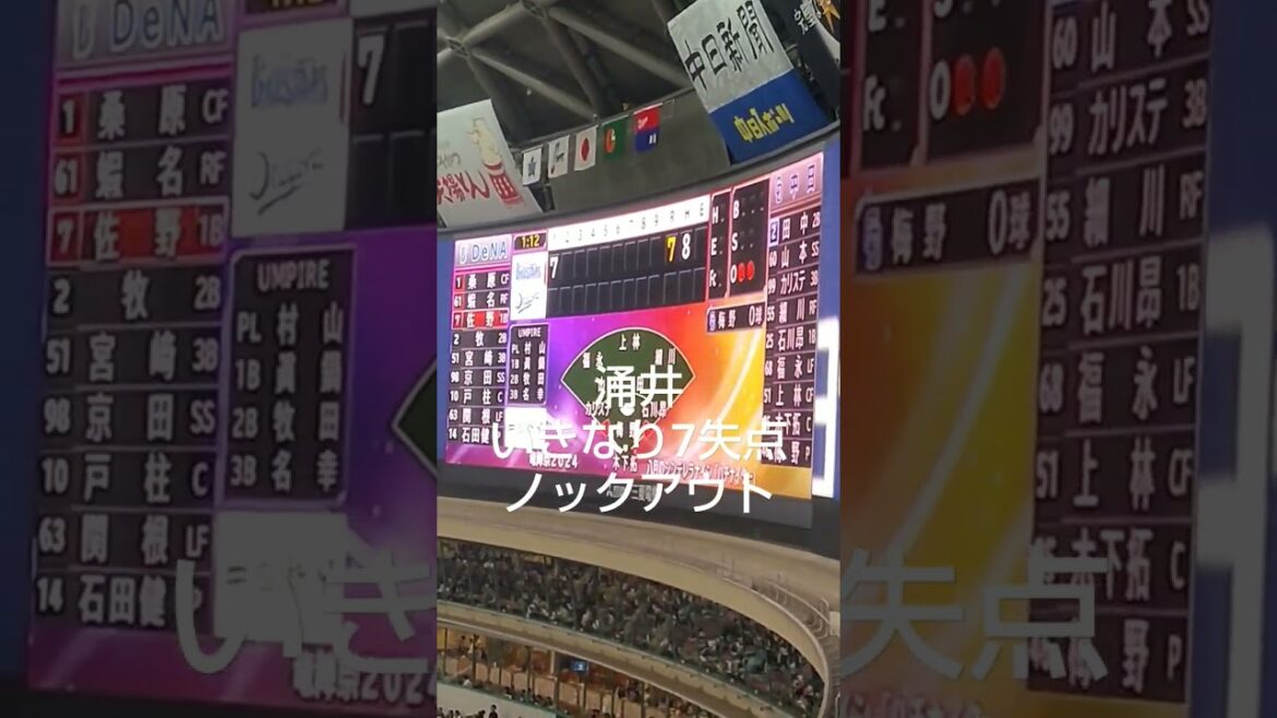 中日先発#涌井秀章 いきなり7失点 大炎上