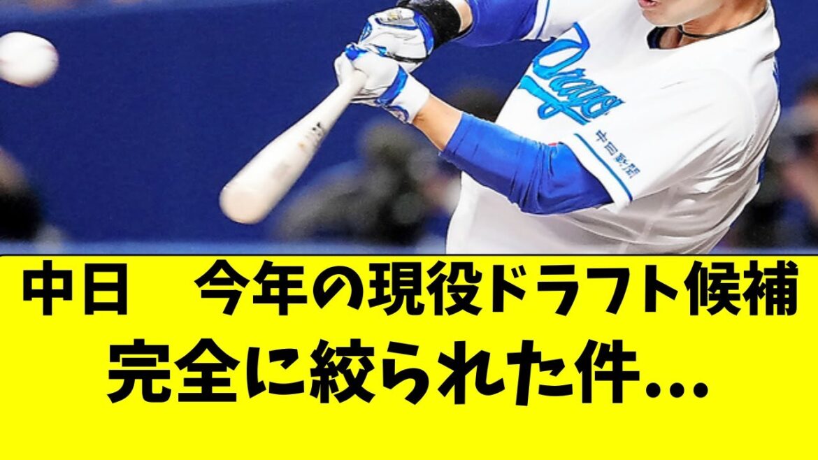 中日ドラゴンズの現役ドラフト候補が、完全に絞られた件