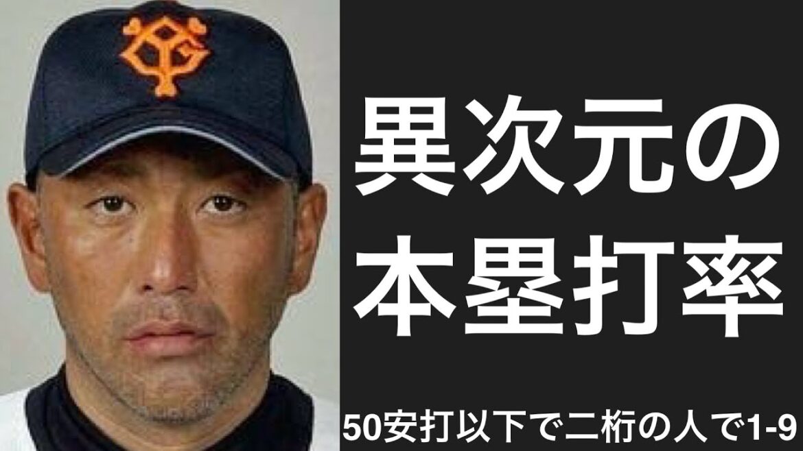 50安打以下で二桁本塁打を記録した選手で1-9