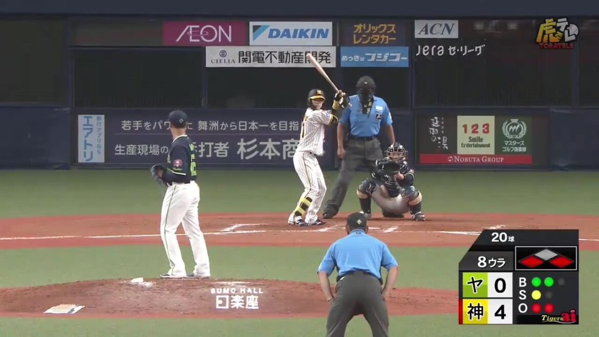 【さらなる追加点】＃中野拓夢 選手がさらなる追加点となるライト線2点タイムリーツーベースヒットでタイガース6点目！【2024/8/20Ｔ－Ｓ】