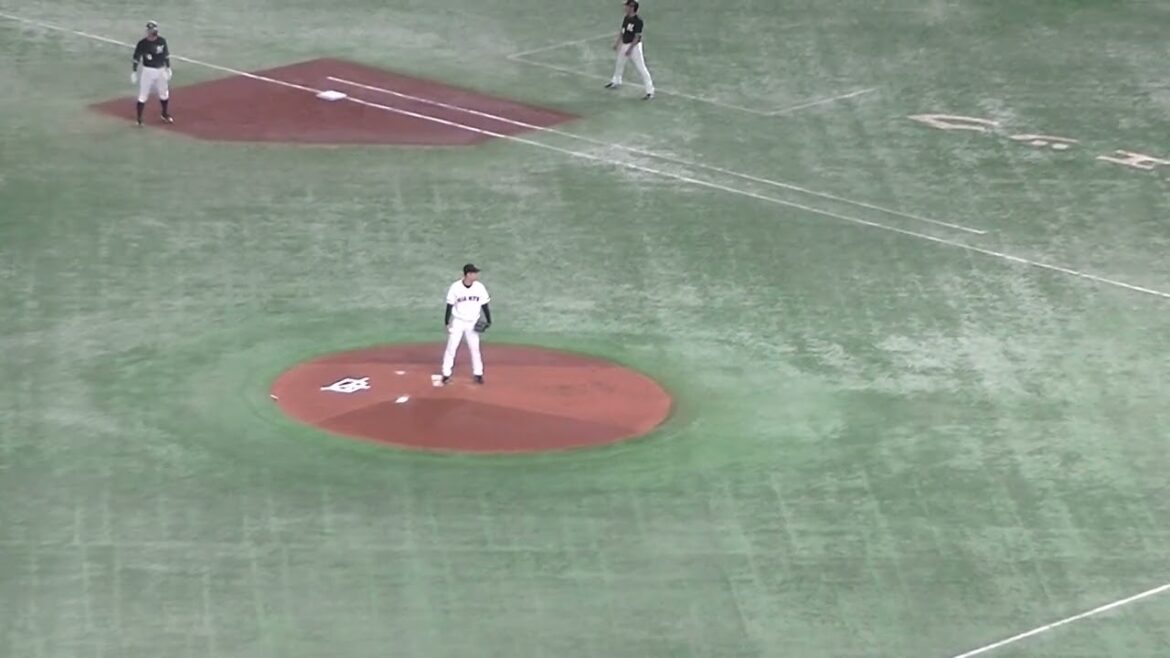 中村奨吾レフトへヒットで安田尚憲がフォアボールで満塁とするロッテ【読売ジャイアンツ対千葉ロッテマリーンズ2024年6月4日】