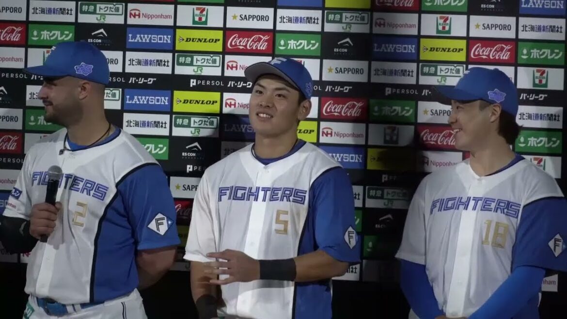 20240731 マルティネスx野村x山﨑 北海道日本ハムファイターズ ヒーローインタビュー エスコンフィールド北海道