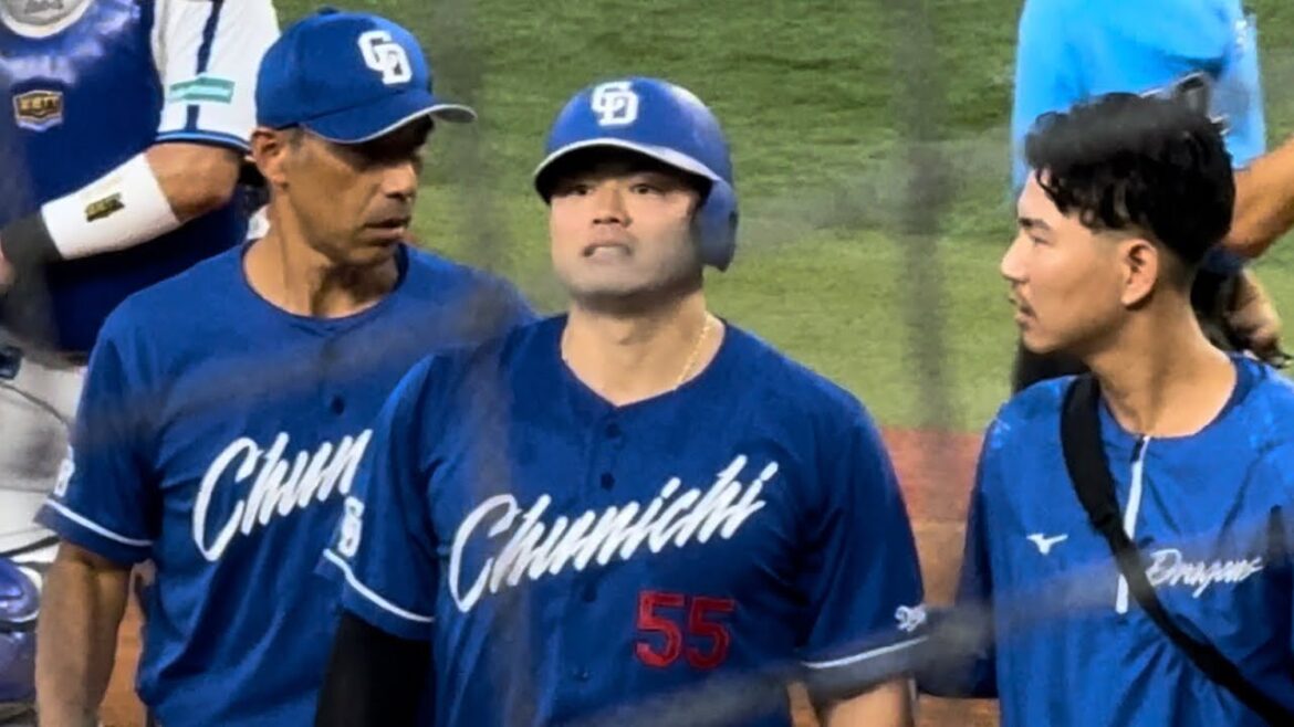 大貫晋一、細川成也にデッドボールぶつける→治療でベンチへ横浜DeNAベイスターズ2024年8月20日中日ドラゴンズ戸柱恭孝