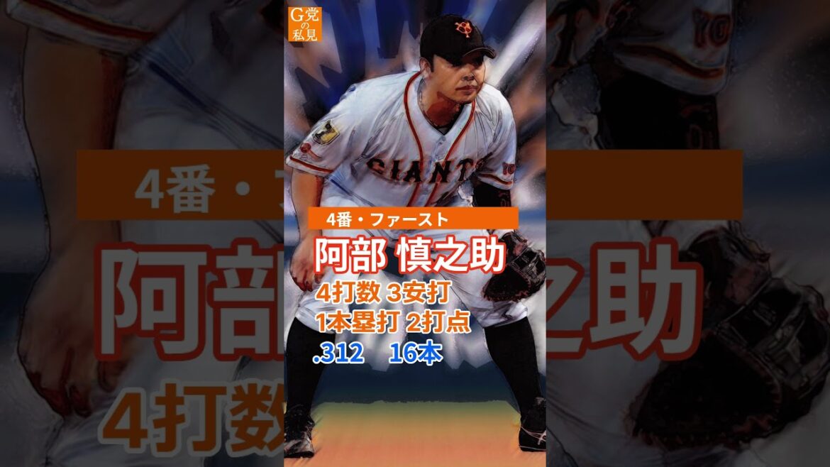 慎之助がサヨナラ弾！12年前の今日のスタメン【巨人】2012年8月19日オーダー #阿部慎之助 #Shorts
