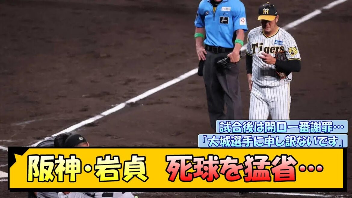 阪神・岩貞 死球を猛省…【なんJ/2ch/5ch/ネット 反応 まとめ/阪神タイガース/岡田監督/岩貞祐太/大城卓三/巨人】